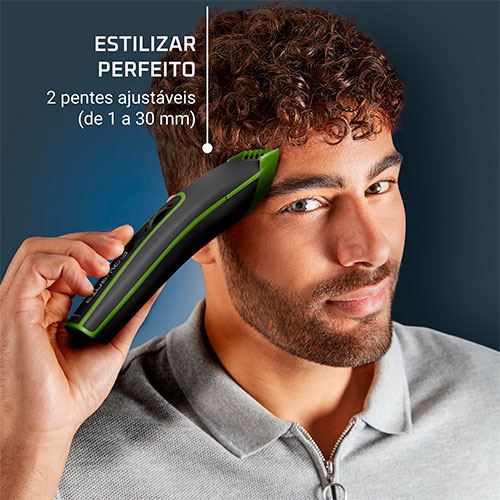 Aparador de Cabelo Rowenta  Nomad Sport Collection TN1409F9 - Preto   Verde Online Hot Sale